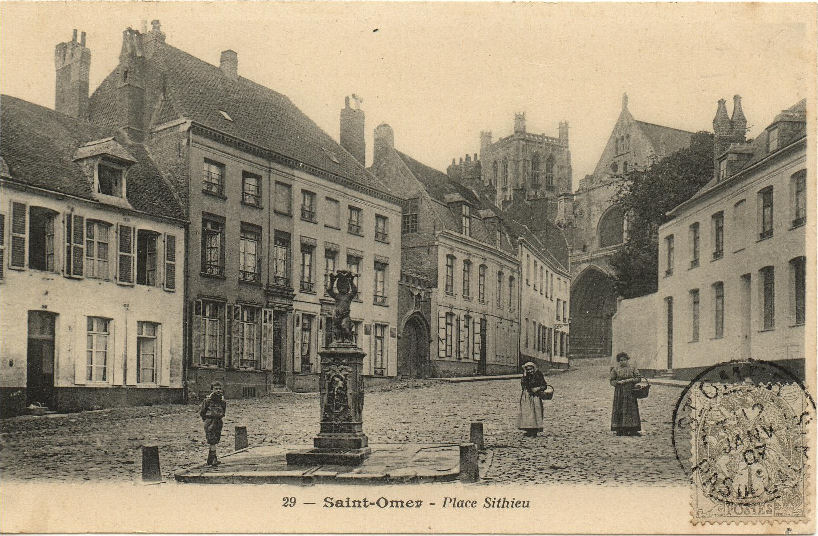 On aperçoit sur cette carte la fontaine,qui donna autrefois au lieu le nom de place Pipette. 